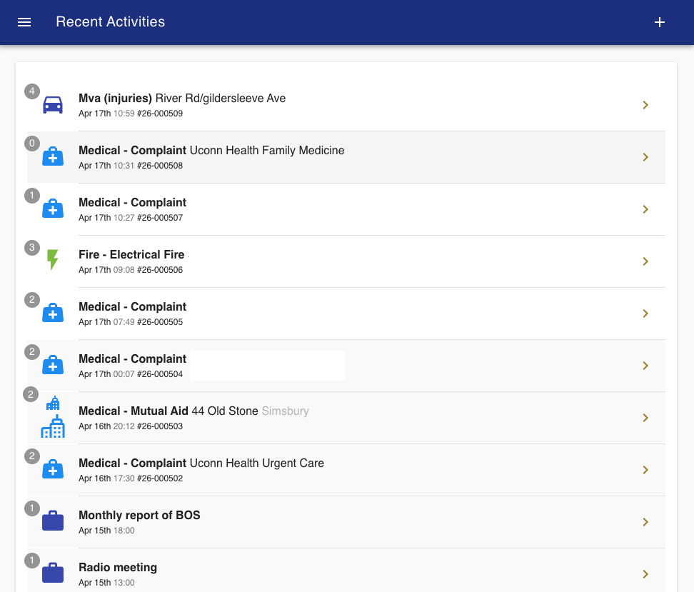Canton Fire & EMS portal screenshot